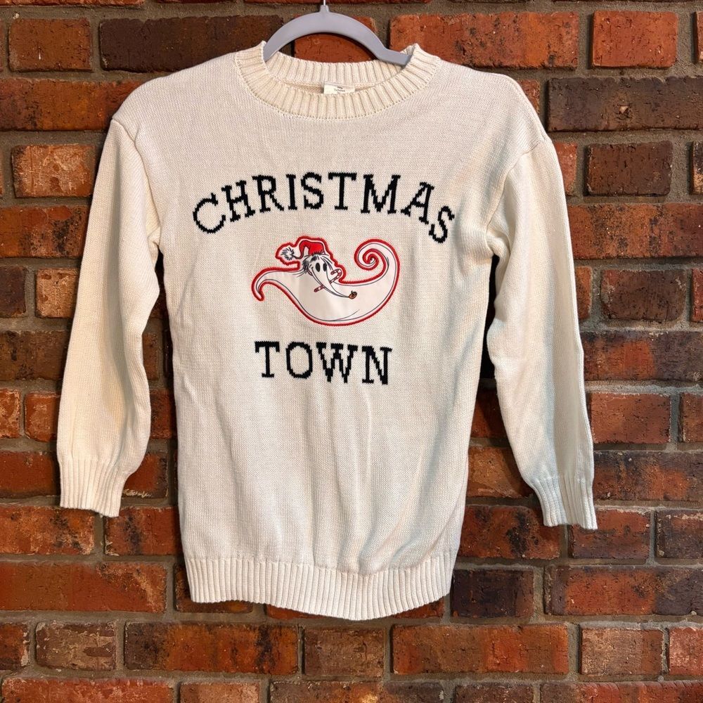 The Nightmare Before Christmas kids Christmas Town sweater white M